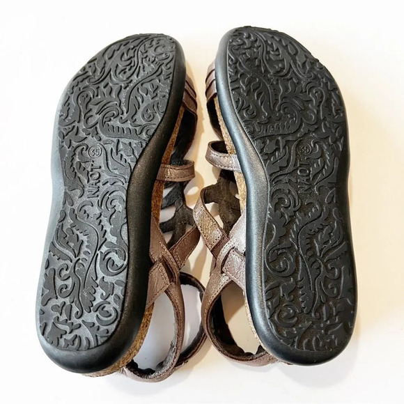 NAOT Sara Metallic Leather Gladiator Style Sandals Women’s Size‎ 4 EU 35 Summer - Picture 3 of 11